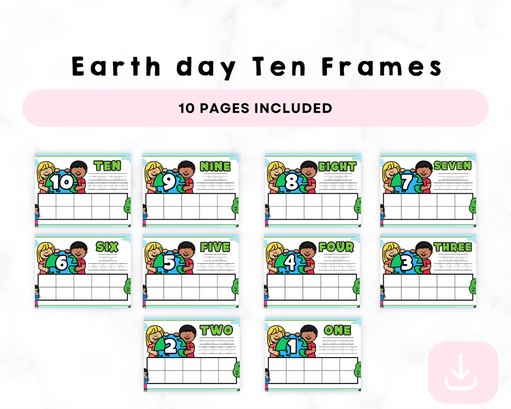 Printable Earth Day Ten Frames