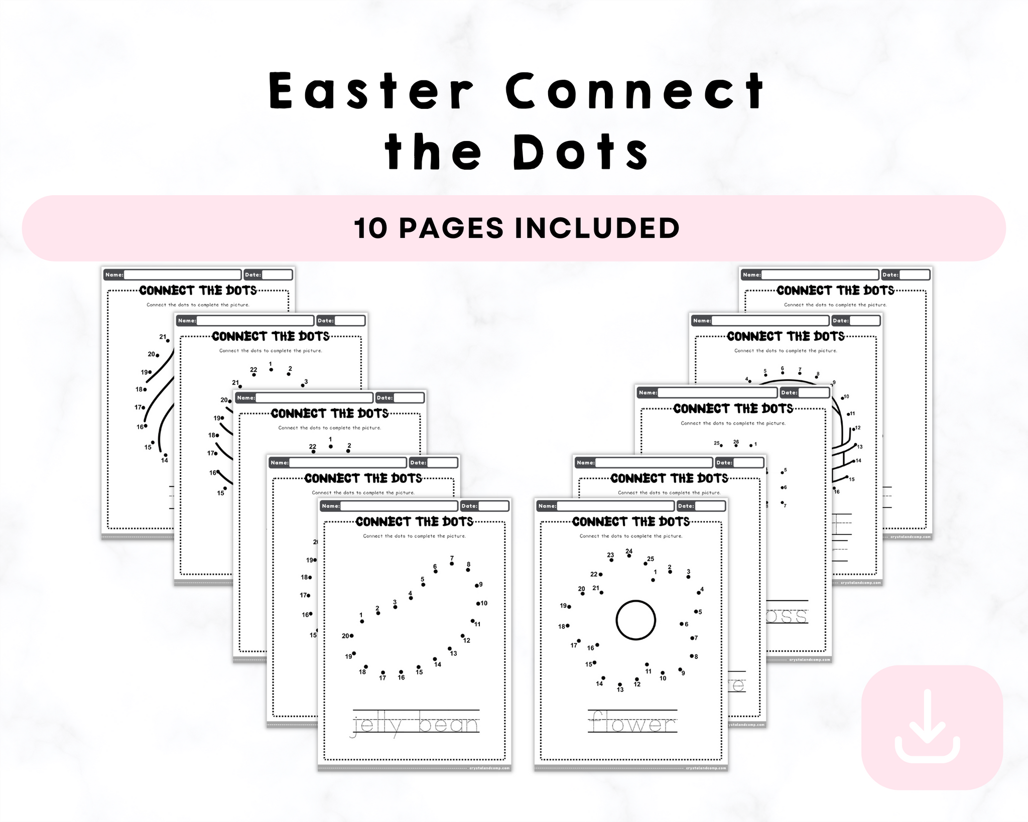 Printable Easter Connect The Dots CrystalandComp