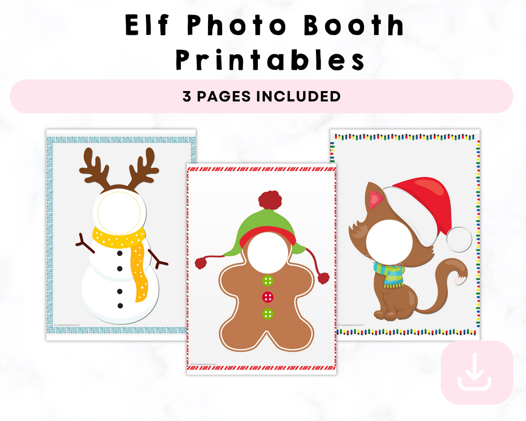 Elf Photo Booth Printables