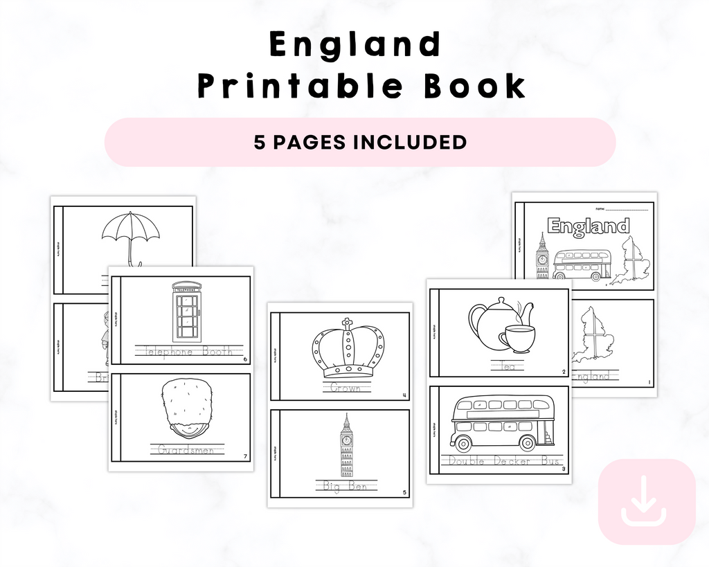 England Printable Book