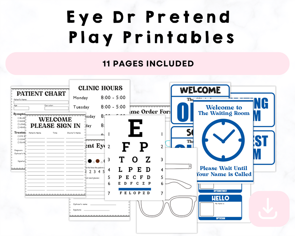 Eye Dr Pretend Play Printables
