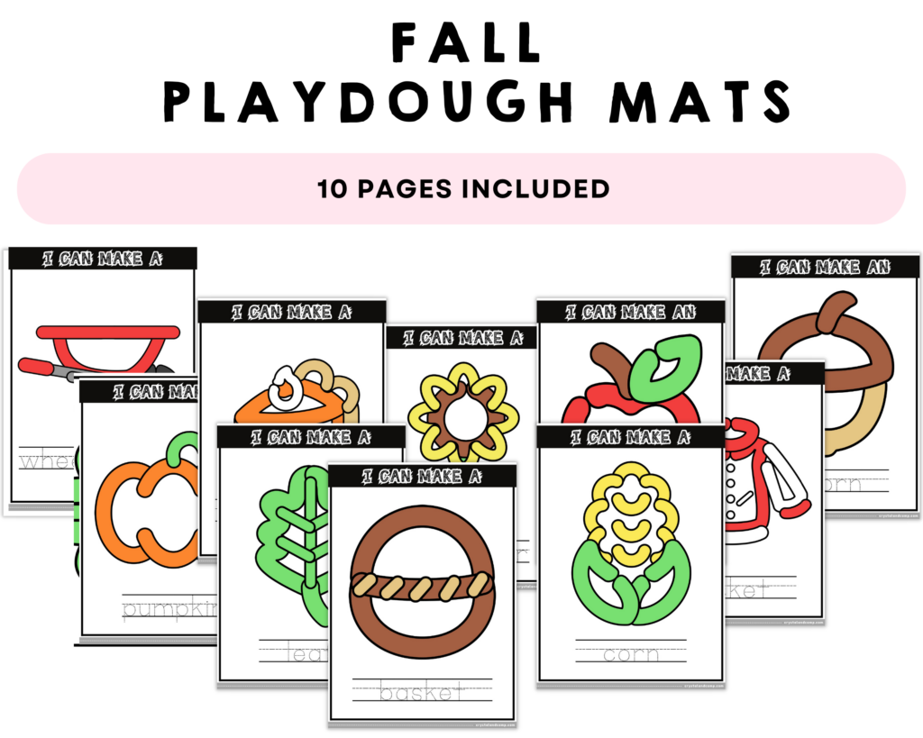 Printable Fall Playdough Mats