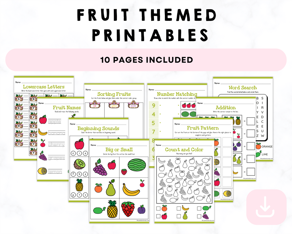 Fruit Themed Printables