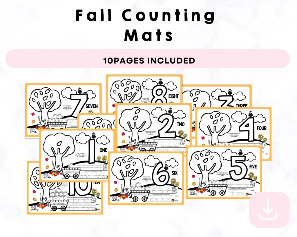 Printable Fall Counting Mats