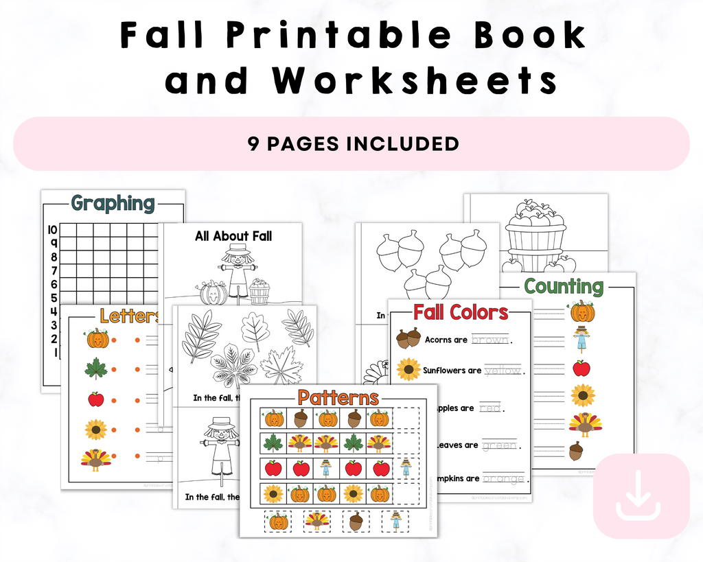 Fall Printable Books and Worksheets