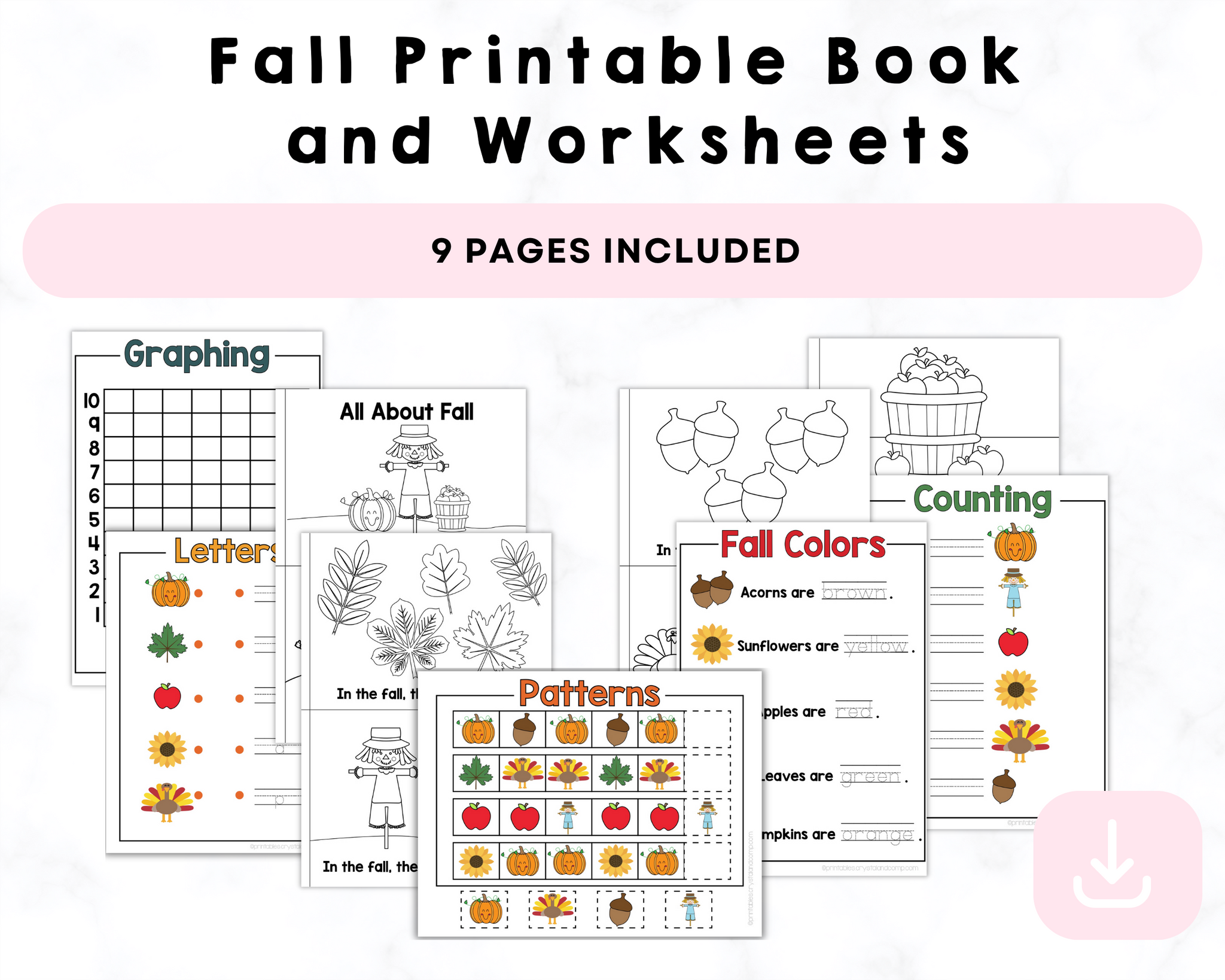 Fall Printable Books and Worksheets – CrystalandComp