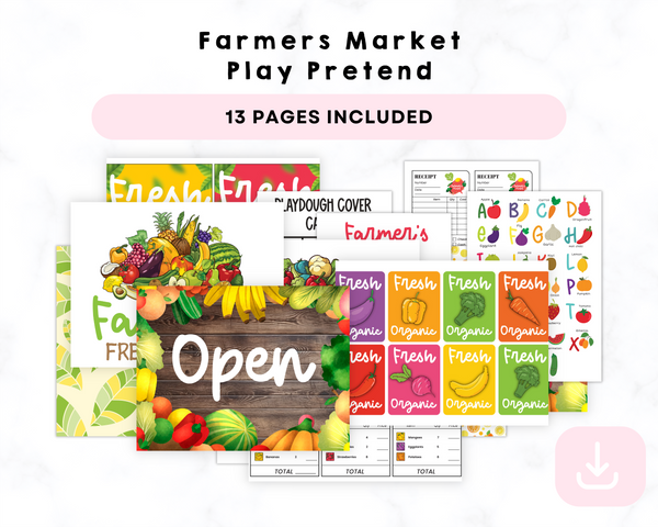 Printable Farmers Market Play Pretend