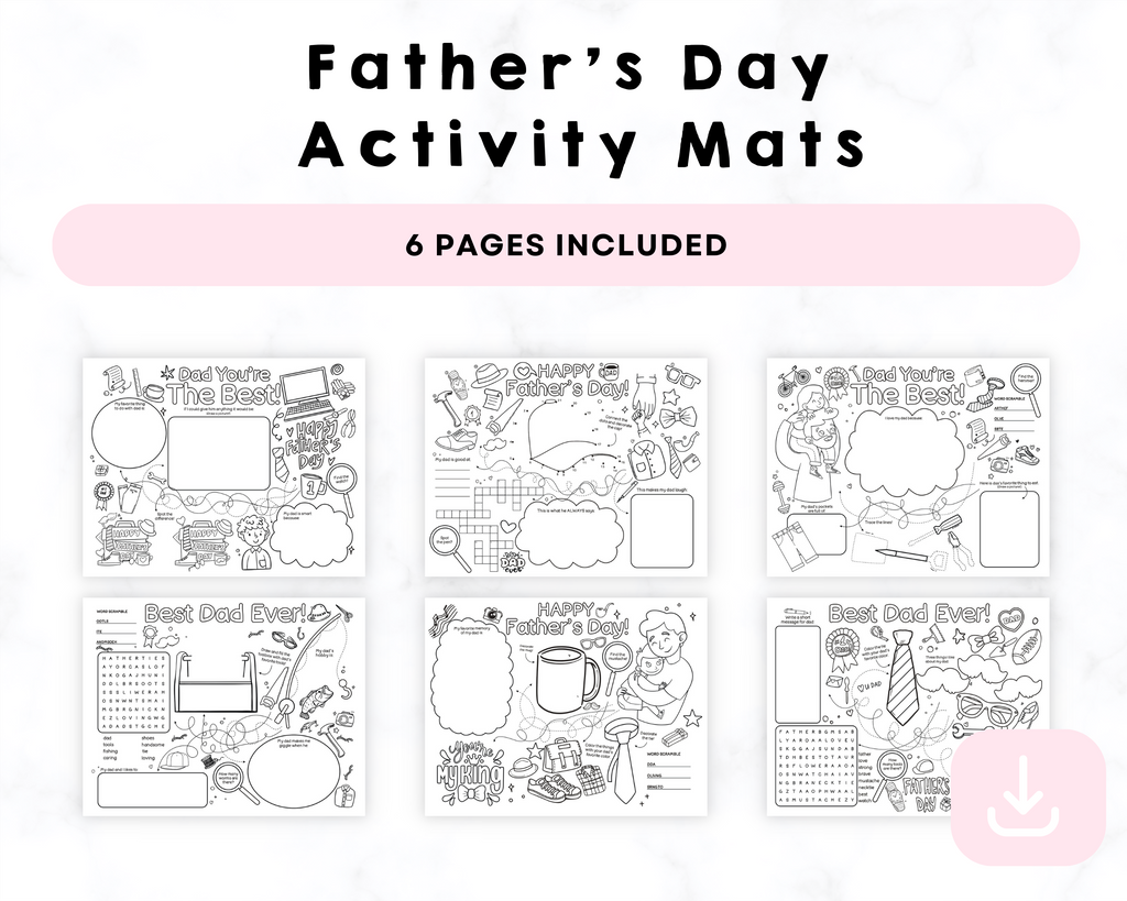 Printable Father’s Day Activity Mats