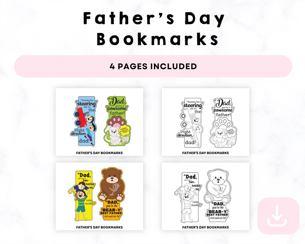 Printable Father’s Day Bookmarks