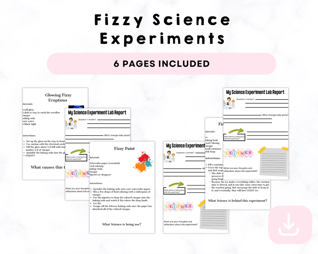 Fizzy Science Experiment Printables