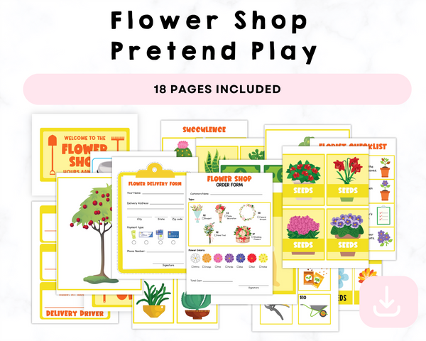 Flower Shop Pretend Play Printable