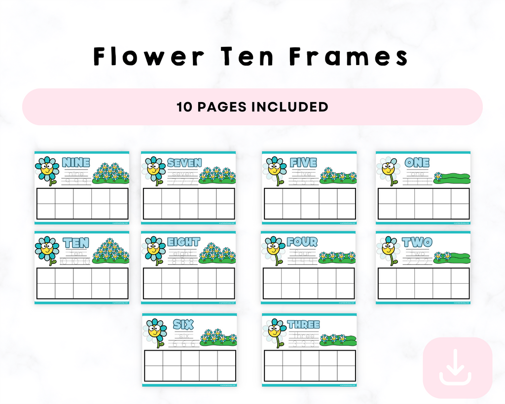 Printable Flower Ten Frames