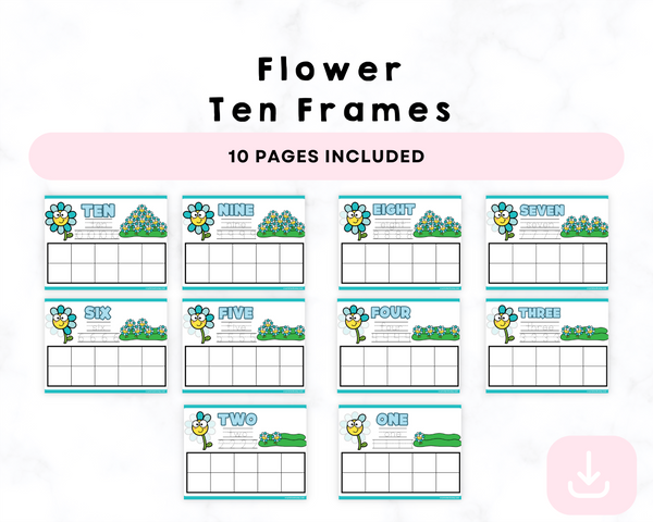 Printable Flower Ten Frames