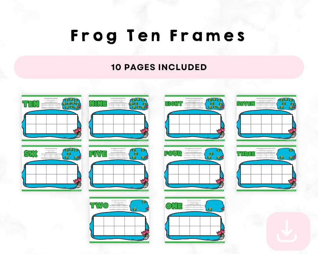 Printable Frog Ten Frames