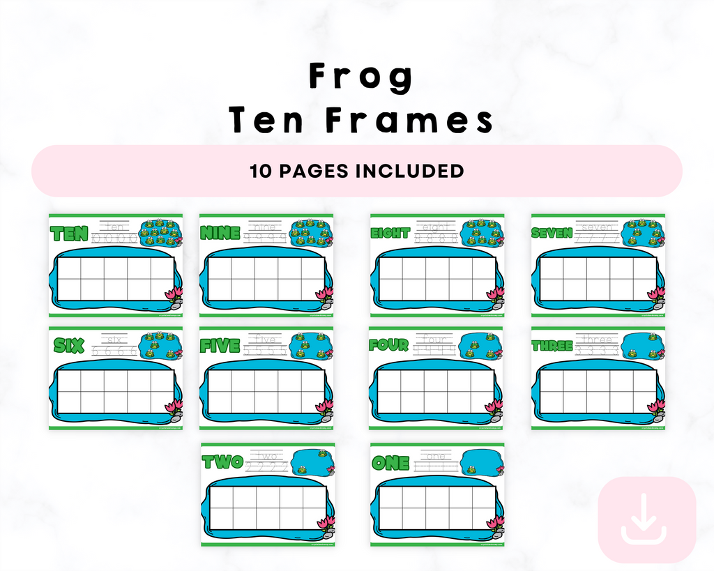 Printable Frog Ten Frames