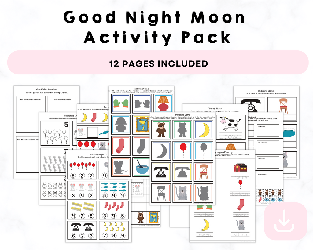 Good Night Moon Activity Pack Printables