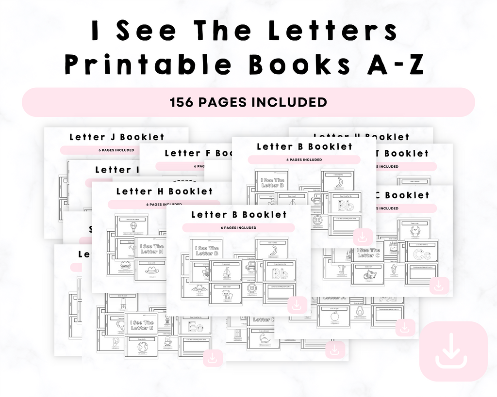 I See The Letters Printable Books A-Z