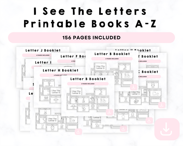 I See The Letters Printable Books A-Z