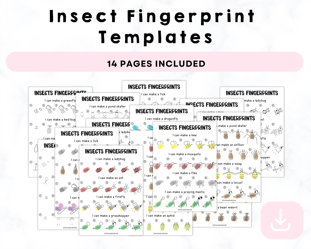 Printable Insect Fingerprint Templates
