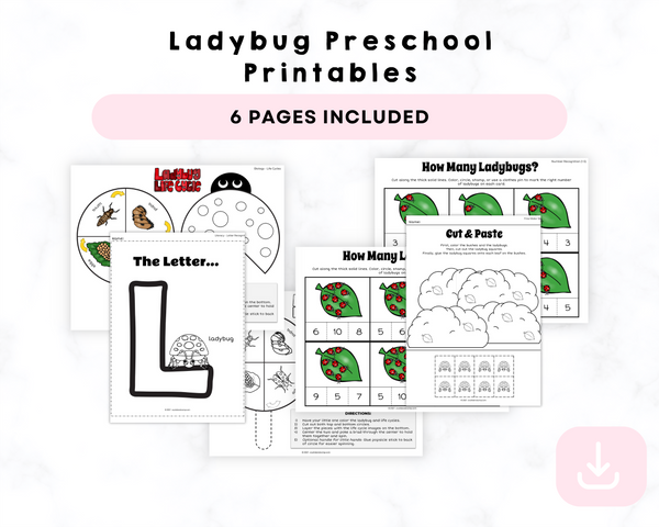 Ladybug Preschool Printables