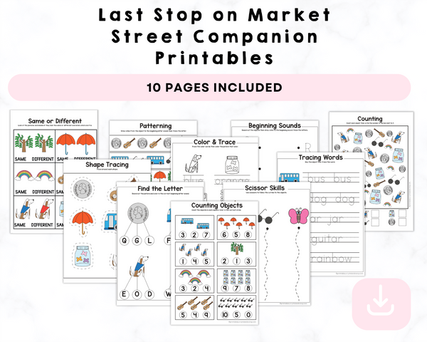 Last Stop on Market Street Companion Printables