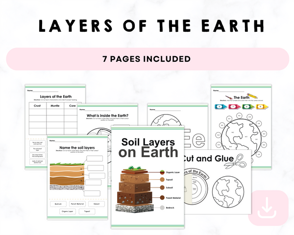 Layers of the Earth Printables