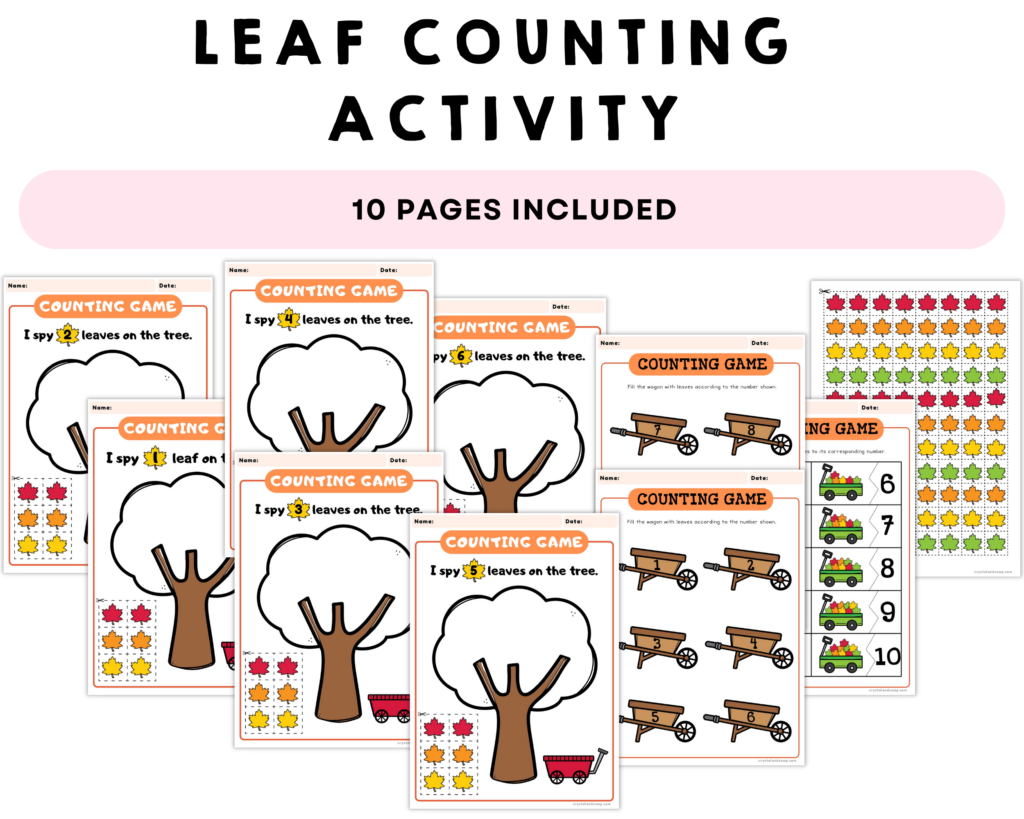 Printable Leaf Counting Activity – CrystalandComp