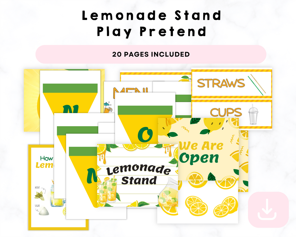 Printable Lemonade Stand Play Pretend