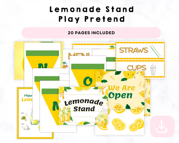 Printable Lemonade Stand Play Pretend