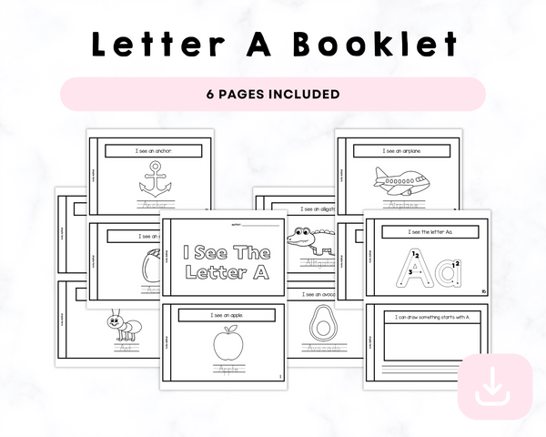 I See The Letter A Printable Book