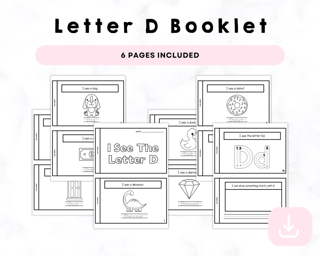 I See The Letter D Printable Book