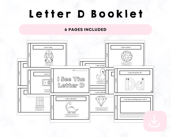 I See The Letter D Printable Book