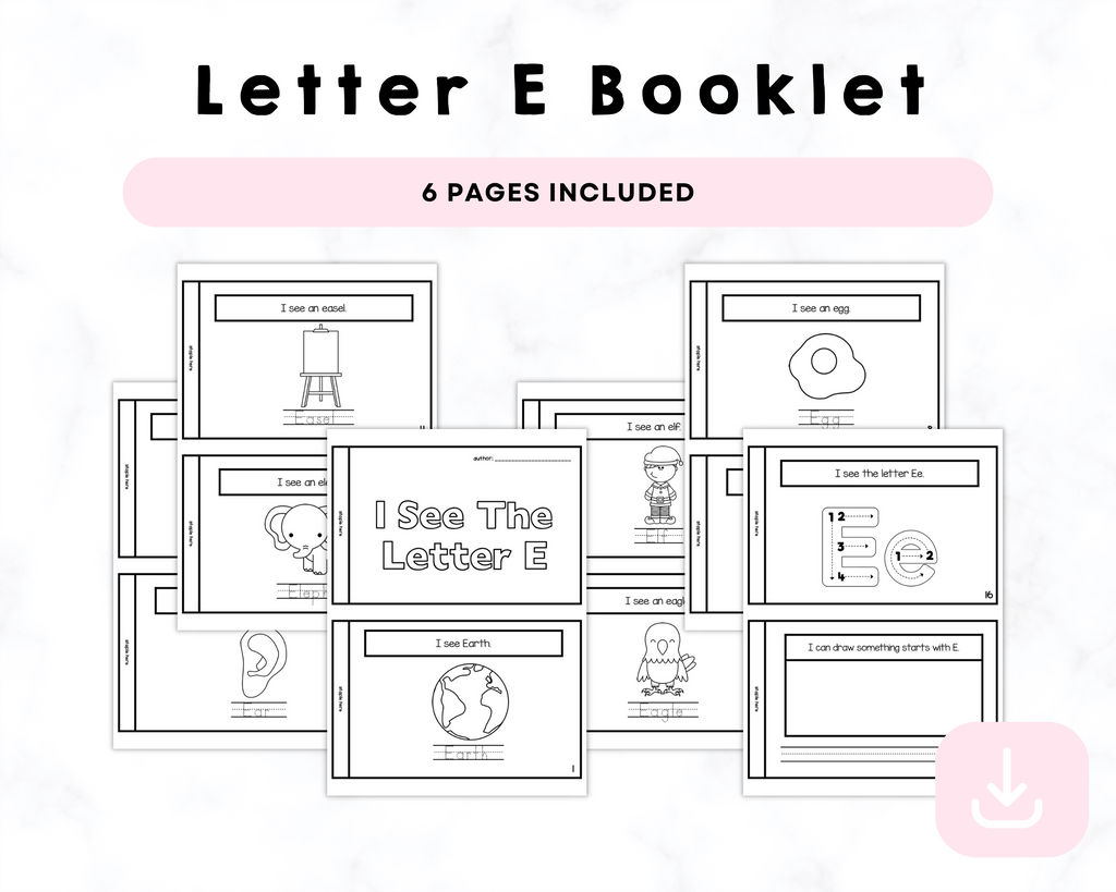 I See The Letter E Printable Book