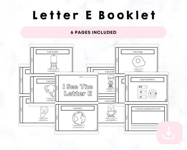 I See The Letter E Printable Book