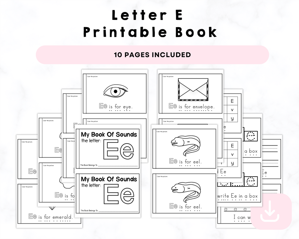 Letter E Printable Book