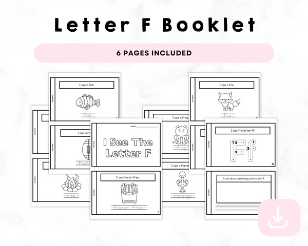I See The Letter F Printable Book