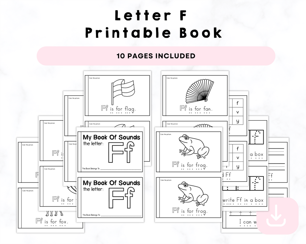 Letter F Printable Book
