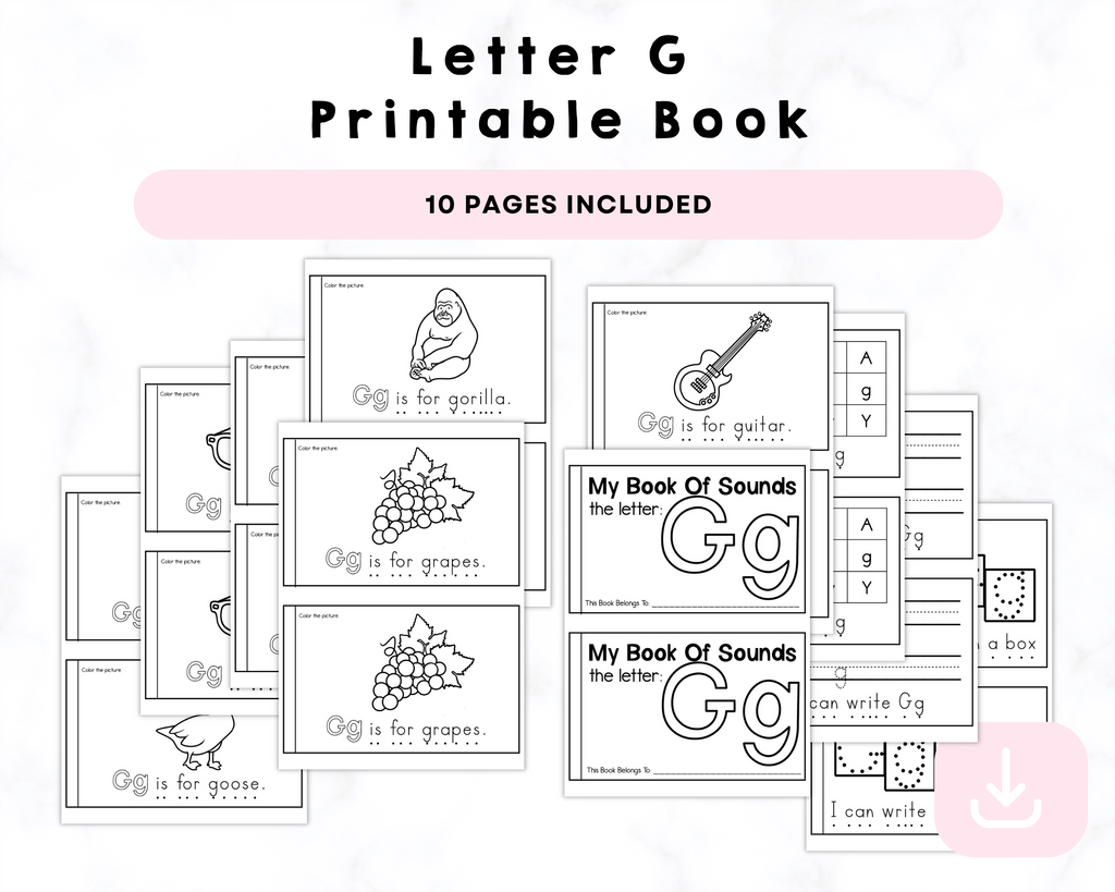 Letter G Printable Book