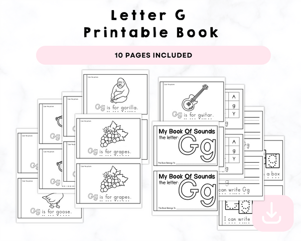 Letter G Printable Book