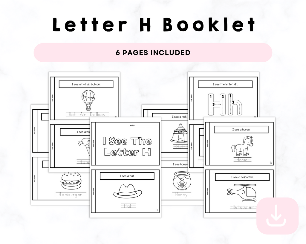 I See The Letter H Printable Book