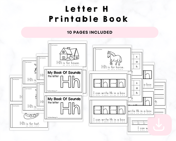 Letter H Printable book