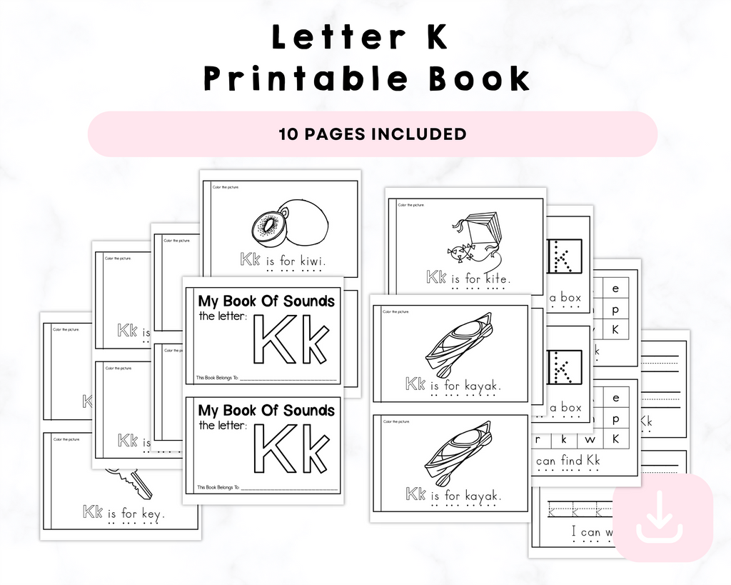 Letter K Printable Book