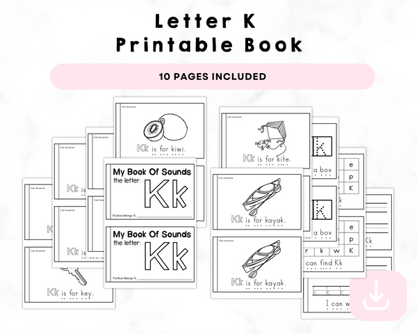 Letter K Printable Book