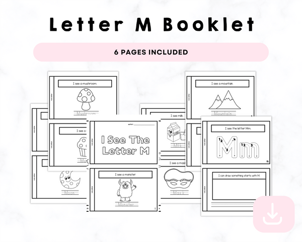 I See The Letter M Printable Book