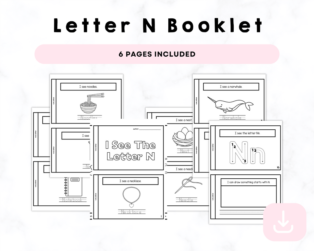 I See The Letter N Printable Book
