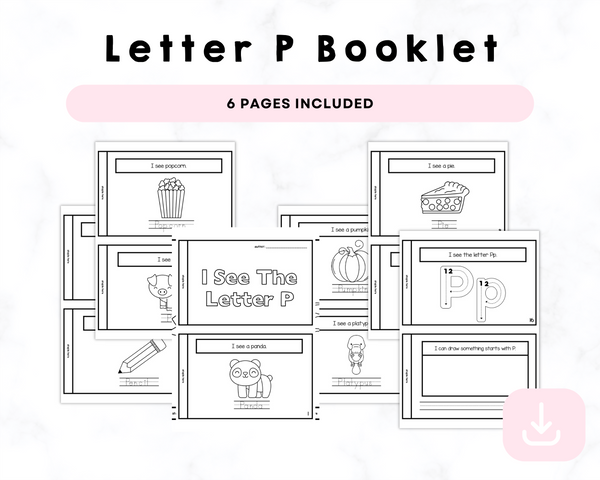 I See The Letter P Printable Book