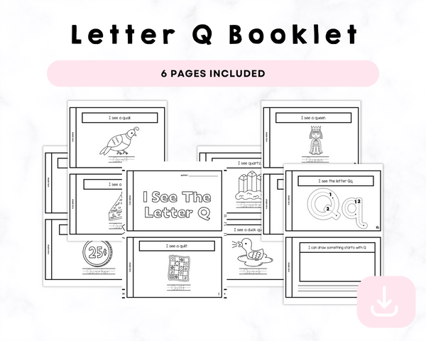 I See The Letter Q Printable Book