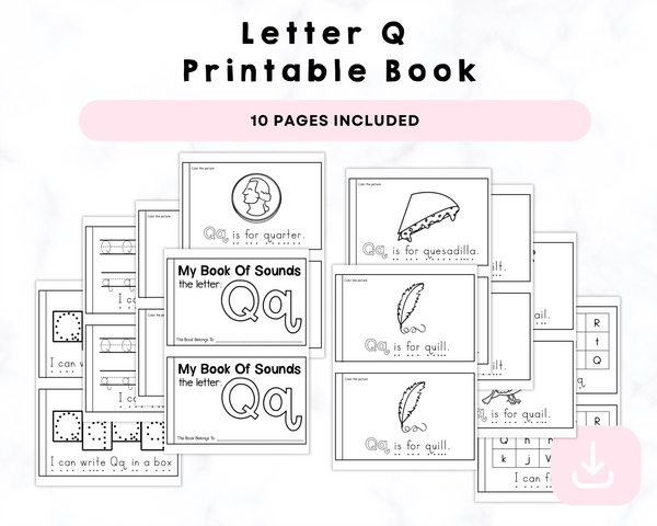 Letter Q Printable Books