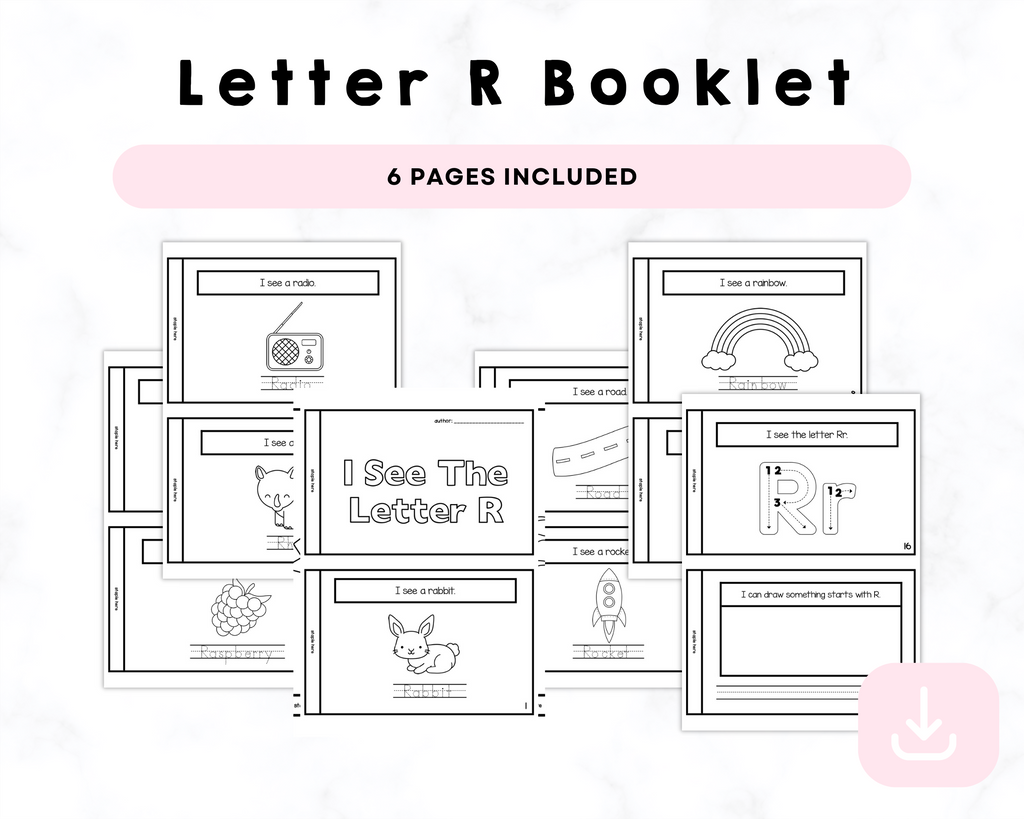I See The Letter R Printable Book
