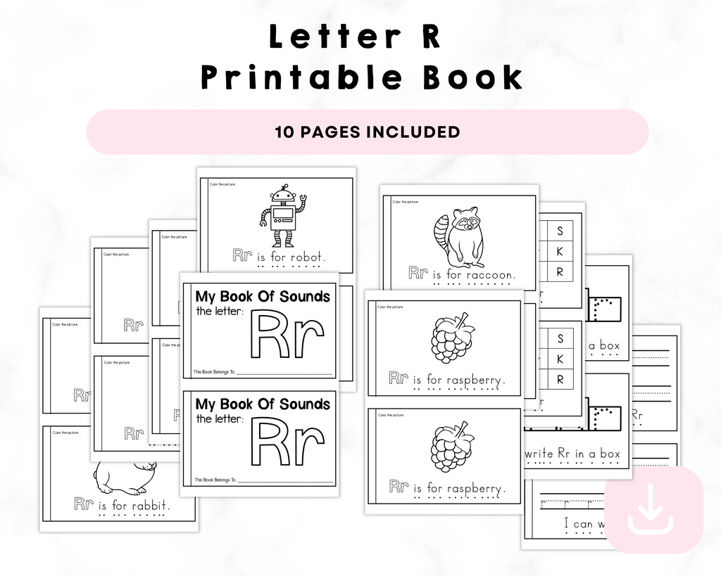 Letter R Printable Book